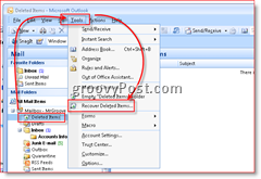 Imagen sobre cómo recuperar elementos eliminados en Outlook 2007