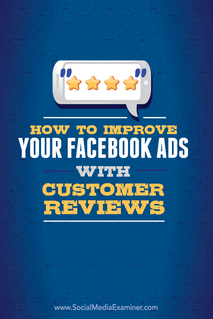 cómo mejorar los anuncios de Facebook con opiniones de clientes