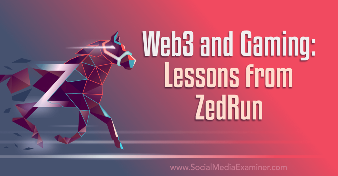 web3 y lecciones de juego de zed dirigidas por un examinador de redes sociales