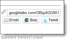 botón de compartir url de googlelabs