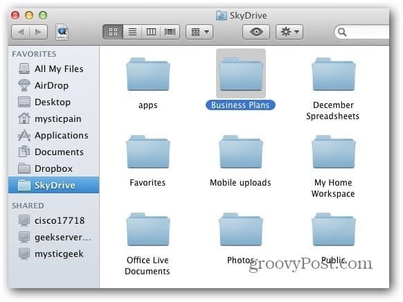 Carpeta Mac SkyDrive