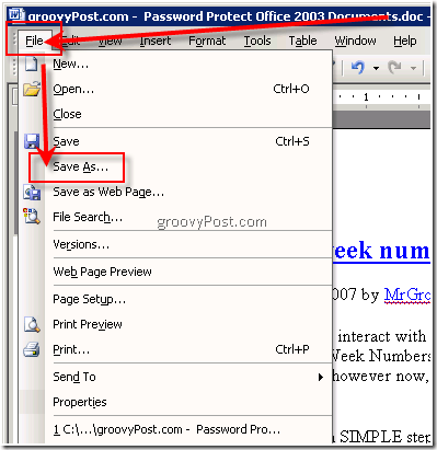 Password Protect Excel 2003 .xls