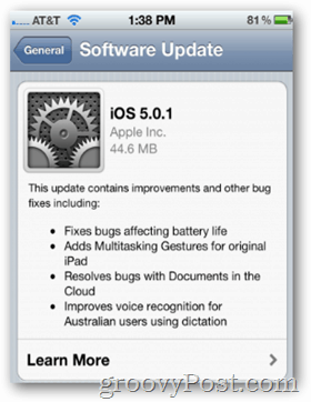 Apple lanza iOS 5.0.1 con reacciones mixtas