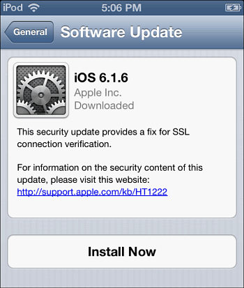 Actualización de iOS 6.1.6