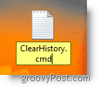 Cree un archivo por lotes para eliminar el historial del navegador IE7 y los archivos temporales