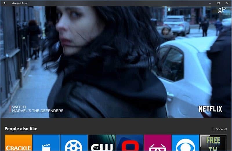 Aplicación Windows 10 Microsoft Store Video Autoplay Netflix