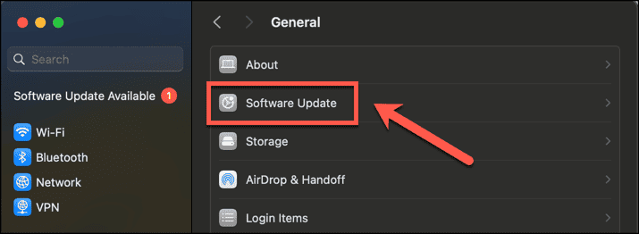 actualización de software mac