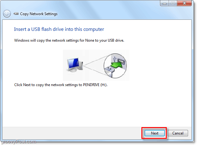 herramienta de copia de seguridad de conexión inalámbrica en Windows 7