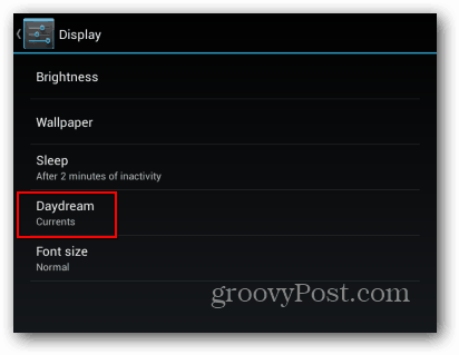 Cómo usar la función Daydream en el Nexus 7