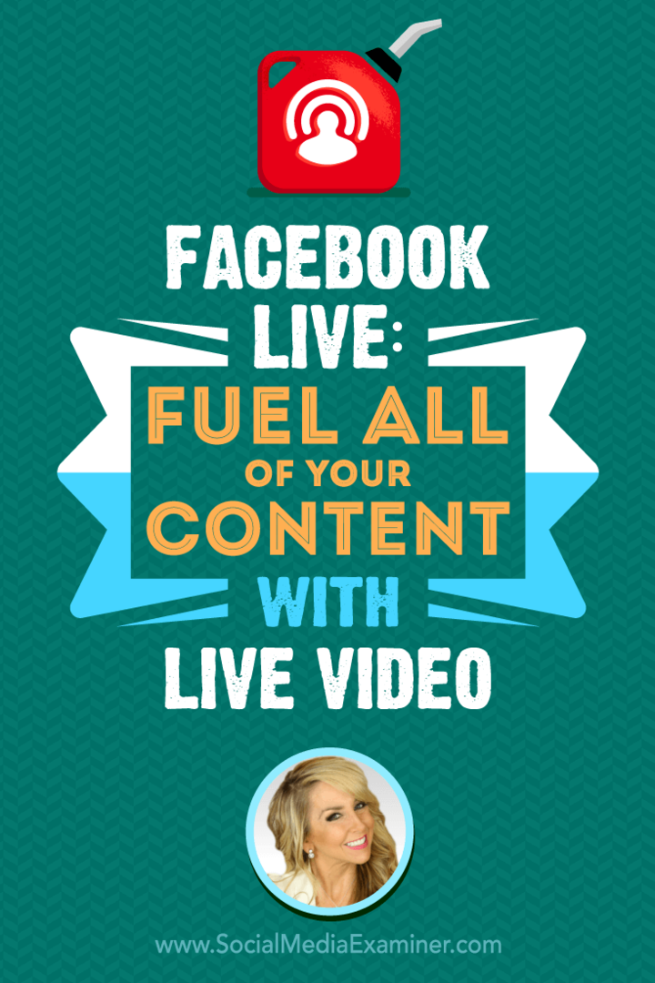 Facebook Live: impulse todo su contenido con video en vivo que incluye información de Chalene Johnson en el podcast de marketing en redes sociales.