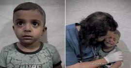 Así intentó el médico calmar al niño palestino que temblaba de miedo durante el ataque israelí