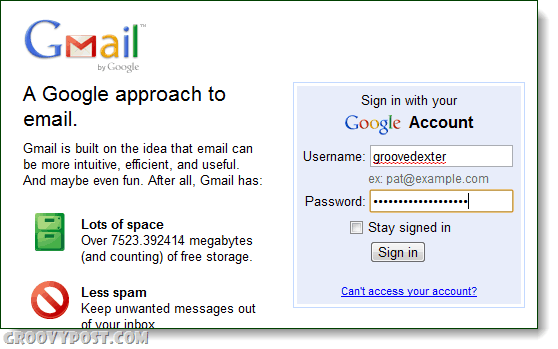 Gmail un enfoque para iniciar sesión por correo electrónico