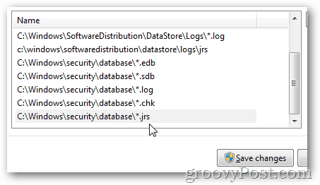 La configuración de MSE excluyó archivos y carpetas Agregar política de seguridad de Windows