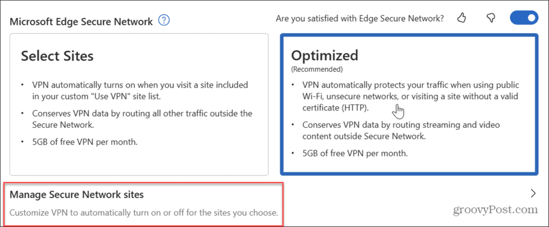 Usar VPN de Microsoft Edge