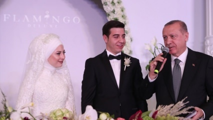 El presidente Erdogan fue testigo de la boda en Kayseri
