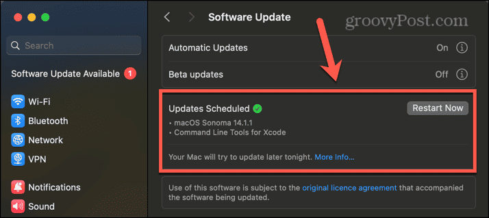 actualizaciones disponibles para mac