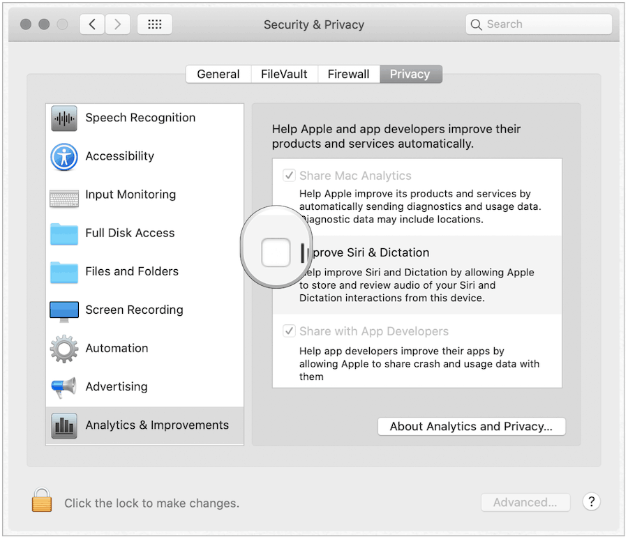 Siri Opt-Out en Mac