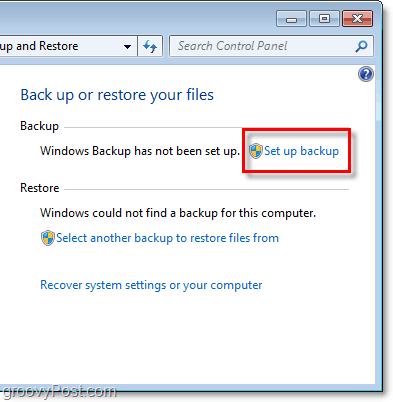 Copia de seguridad de Windows 7 - configurar copia de seguridad