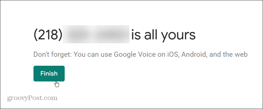 Tu número de Google Voice
