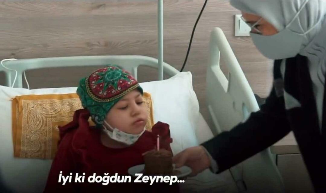 Emine Erdoğan visitó a niños con cáncer