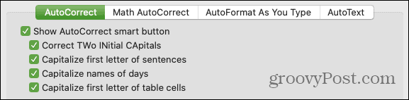 Autocorrección de mayúsculas en Mac