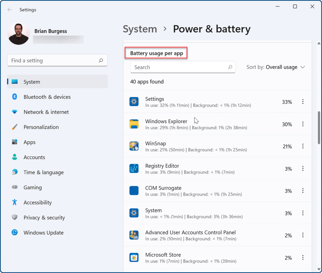 comprobar el tiempo restante de la batería en Windows 11