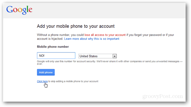 Google, deja de pedirme mi número de teléfono [Desenchufado]