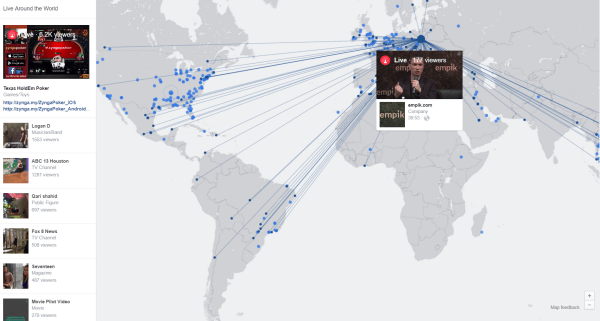 mapa interactivo de facebook live
