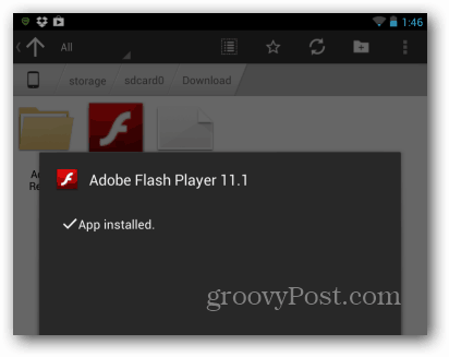 Android Flash Player instalado
