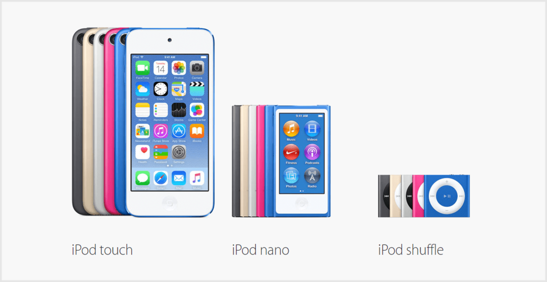 Nueva línea de iPod de Apple anunciada hoy