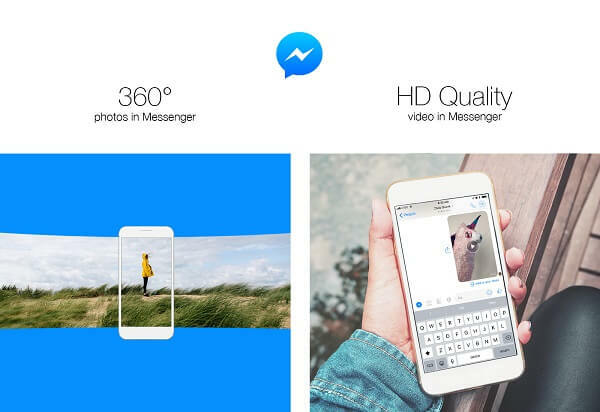 Facebook introdujo la capacidad de enviar fotos de 360 ​​grados y compartir videos de calidad de alta definición en Messenger.