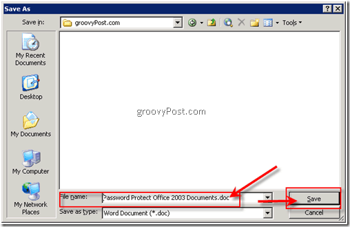Cómo proteger con contraseña los documentos de Microsoft Office 2003