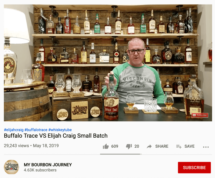 Vídeo de YouTube de My Bourbon Journey