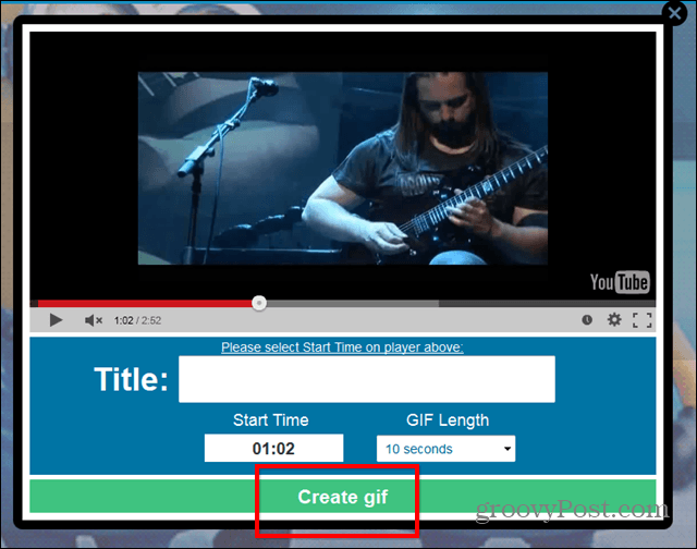 Gif YouTube crear sitio web