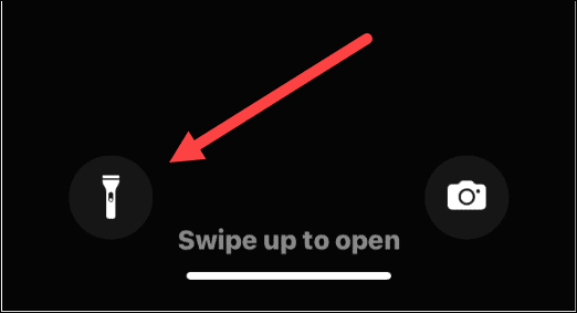 pantalla de bloqueo del iphone del botón de la linterna