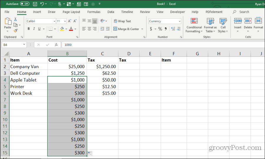 repetir rellenar excel