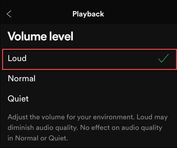 Nivel de volumen Spotify
