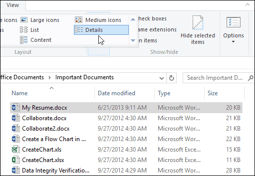 explorador de archivos de windows 10 detalles