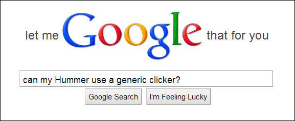 use google para averiguar si su automóvil es compatible con clickers genéricos