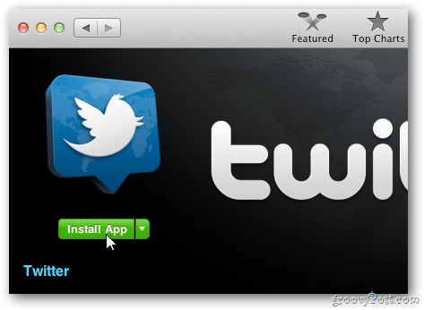 Aplicación oficial de OS X Twitter