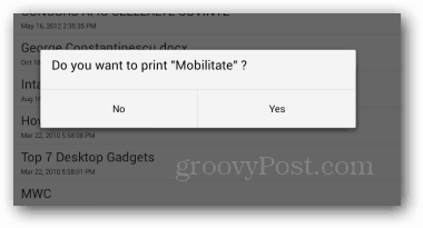 Imprimir confirmación Nexus 7