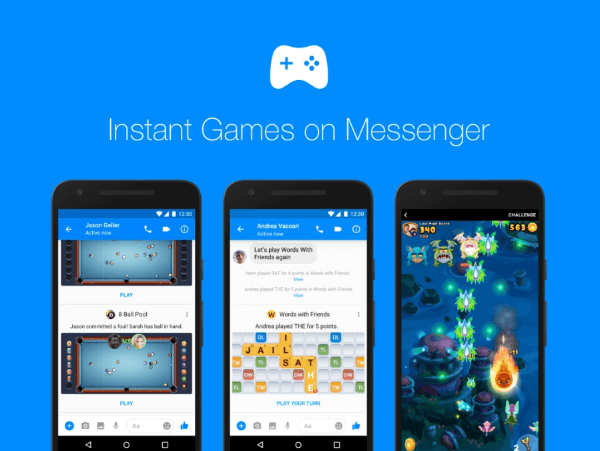 Facebook está lanzando Instant Games en Messenger de manera más amplia y lanzando nuevas funciones de juego enriquecidas, bots de juego y recompensas.
