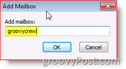 Captura de pantalla de Outlook 2010 agregar buzón