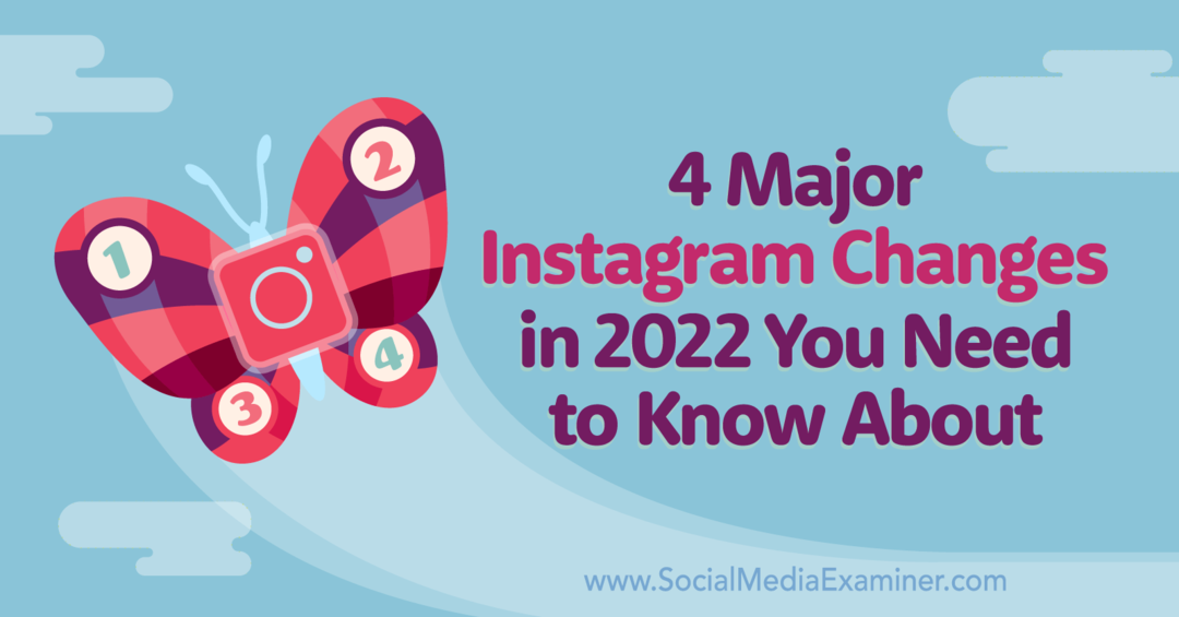 4 cambios importantes de Instagram en 2022 que debe conocer por Marly Broudie en Social Media Examiner.