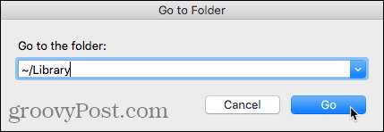 Ir al cuadro de diálogo Carpeta en Finder en Mac