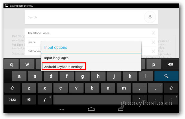 Configuración del teclado de Android
