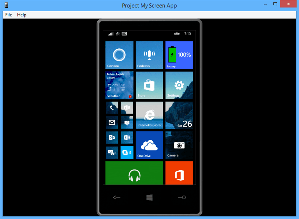 Windows Phone 8.1 permite proyectar la pantalla en una PC