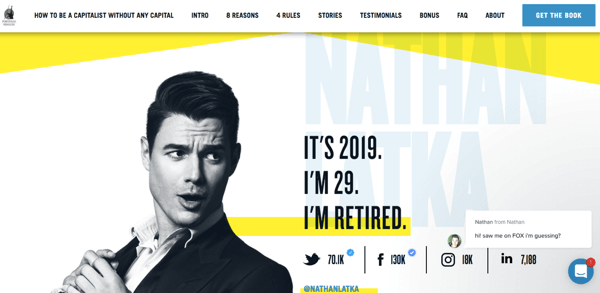 Sitio web de Nathan Latka.