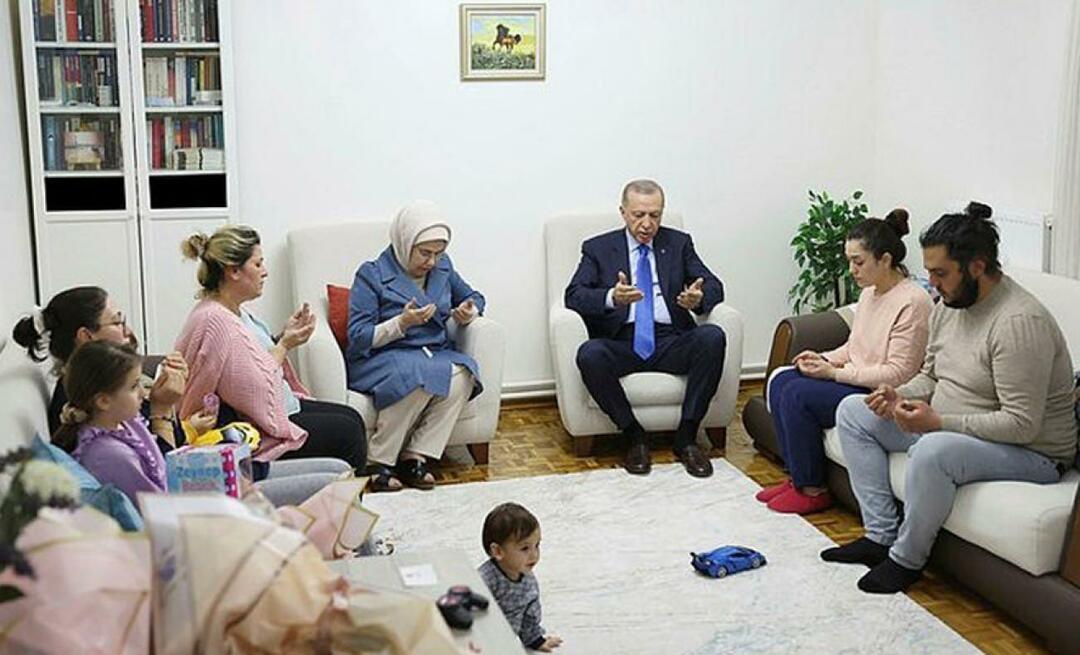 ¡Una visita significativa del presidente Erdogan y Emine Erdogan a la familia sobreviviente del terremoto!