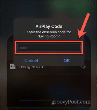 contraseña de airplay del iphone